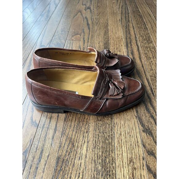 Johnston & Murphy Mens 9.5 W Loafers Tassels Brown - Picture 3 of 9